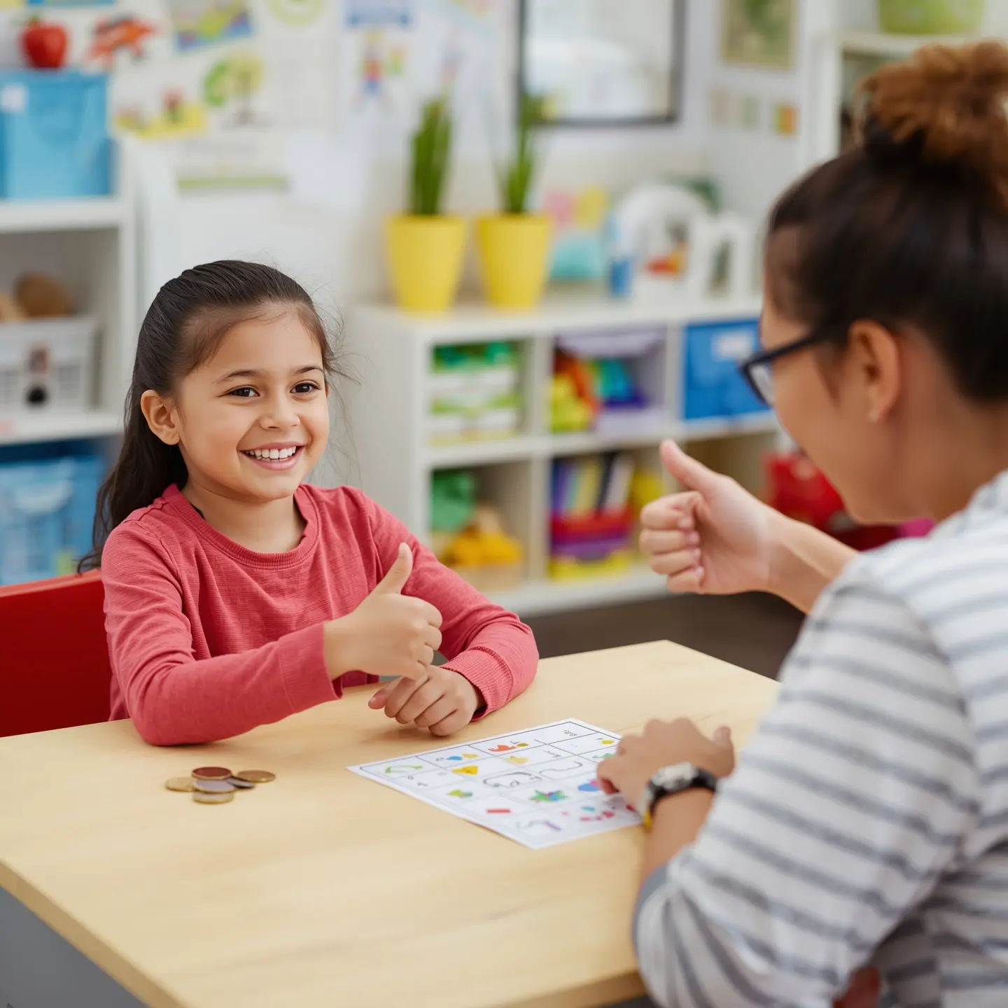 Зображені фахівець і дитина, підготовка до школи